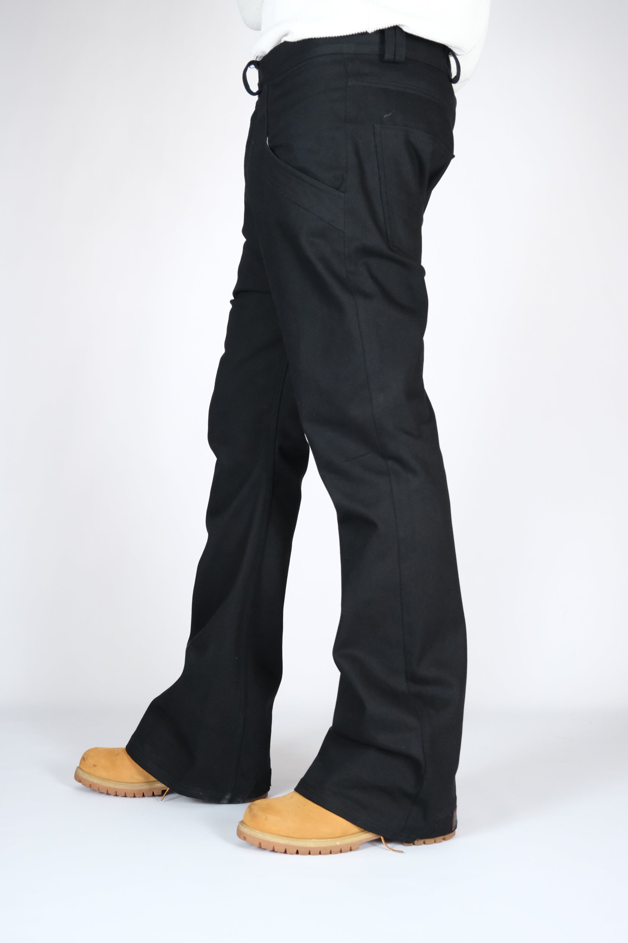 ARYA FLARED PANTS - BLACK DENIM – Anael Paris