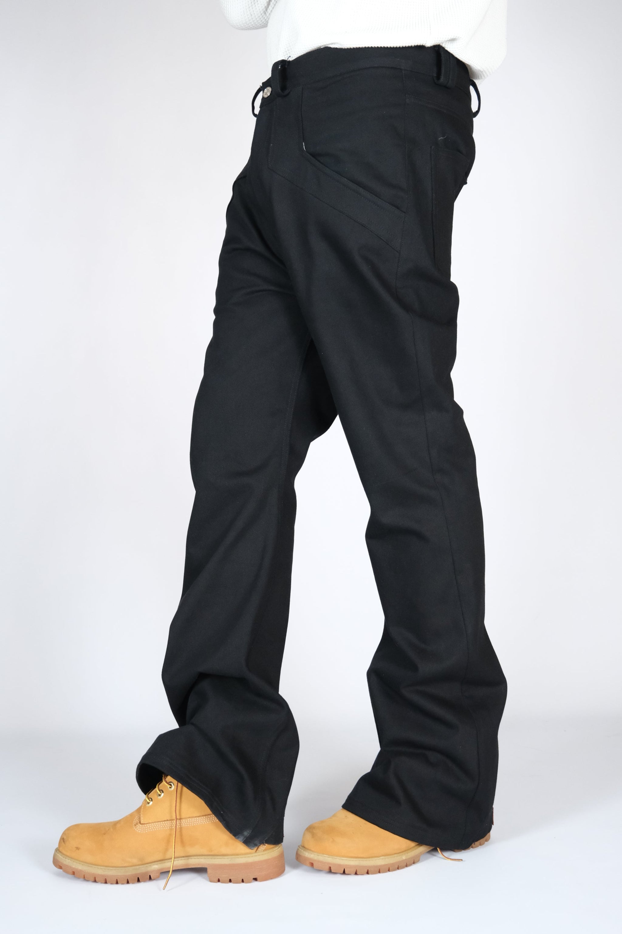 ARYA FLARED PANTS - BLACK DENIM – Anael Paris