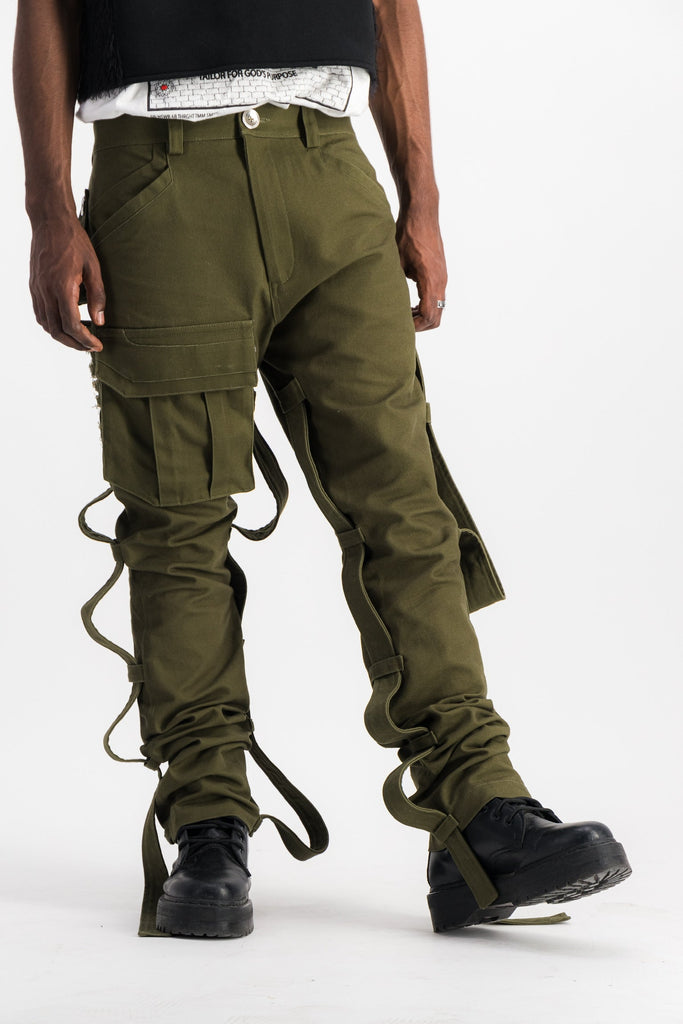 ASANI OLIVE GREEN PANTS Anael paris
