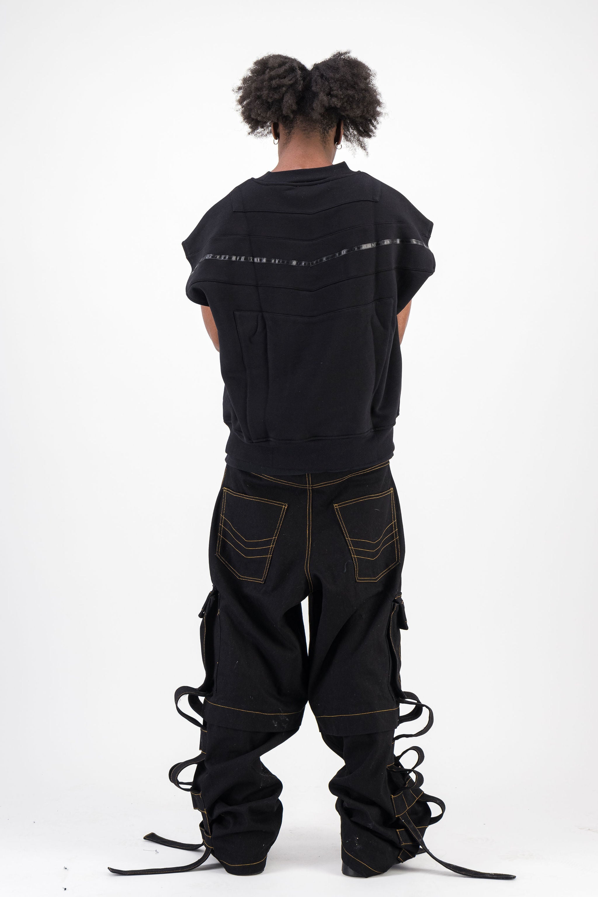 ASANI RAW BLACK DENIM BAGGY PANTS – Anael Paris