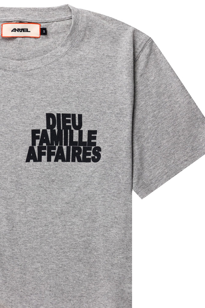 T-shirt Gris "DIEU FAMILLE AFFAIRES" Anael Paris